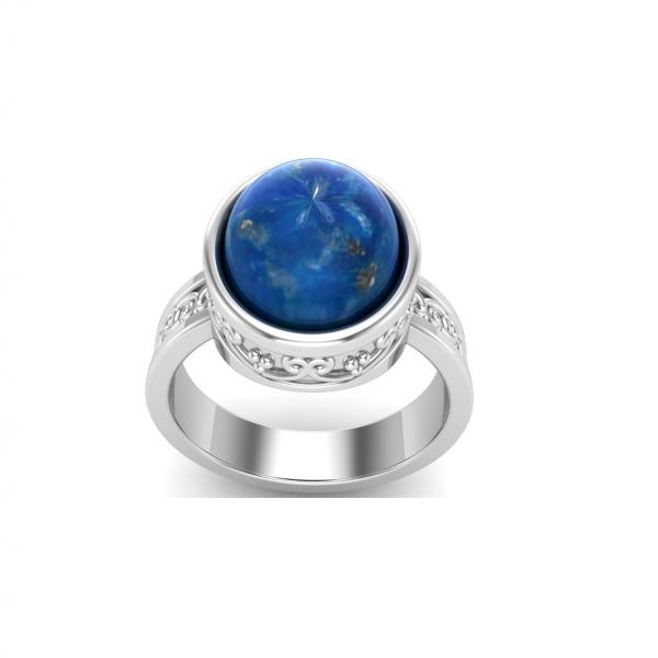 Bague lapis lazuli argent Madras